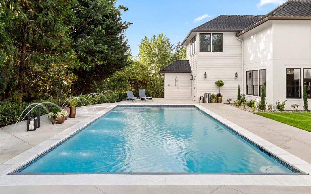 large swimming pool on sunny day